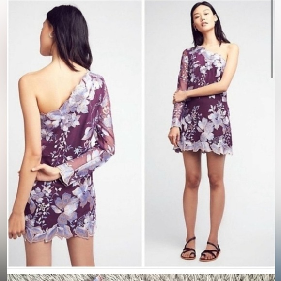 New Free People Rosalie Embroidered Dress 💜 Sz 2 NWT - Picture 2 of 12